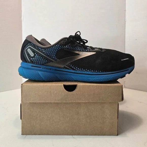 Brooks Ghost 14 Black Blue Cushion Running Shoes 110369 Men's - 11 US