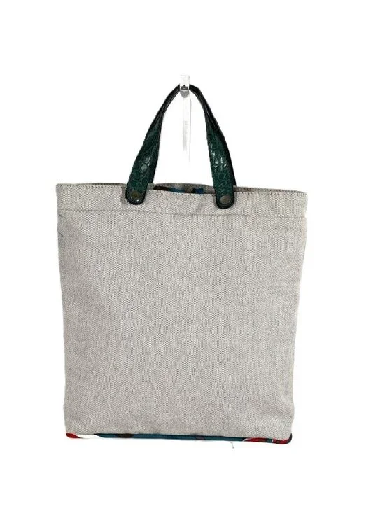 Hermes Handbag Petit Ash Canvas Green