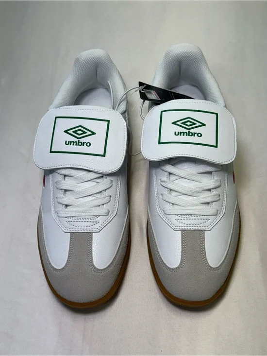 Umbro White Sneakers with Gray Suede Accents