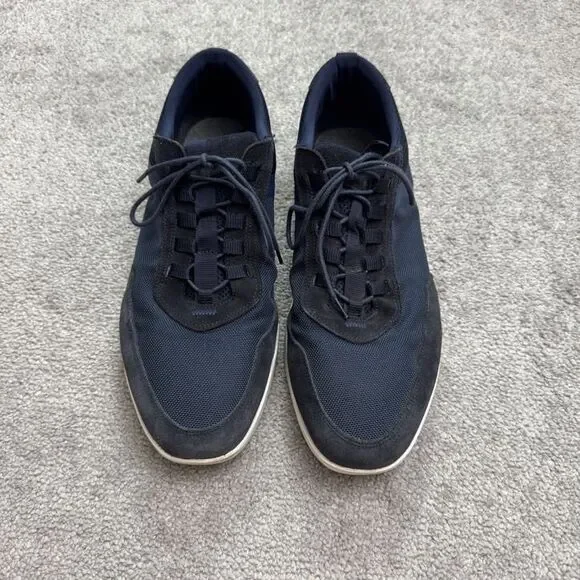 Wolf & Sheperd Crossover Longwing Suede Sneaker Shoes Mens 14M Navy Blue Casual