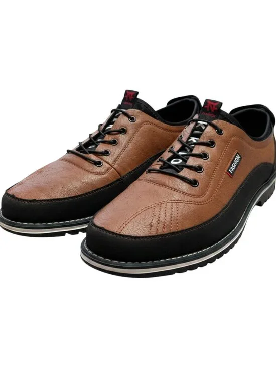 Kikyko Brown Black Men's Lace-Up Shoes EU 52