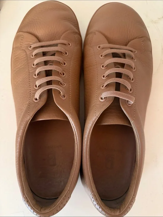 Men's Birchbury Bramford barefoot  leather sneaker, light brown, size 44 11.5 m
