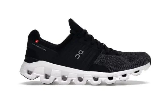 On Running Cloudswift Sneakers CloudTec Sole Speedboard Black Rock White 12