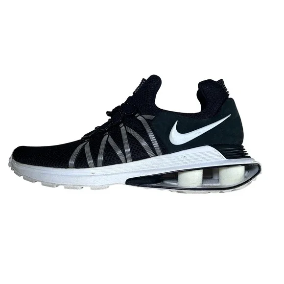 Nike Shox Gravity Black Silver Metallic Running Shoes Mens 10.5 AR1999-002