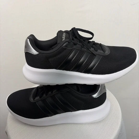 Adidas Men’s Size 8.5 Lite Racer Black Running Shoes(B72)✨✨