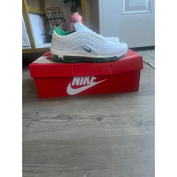 Nike Air Max 97 Men's White Pine Green DH0271-100 Size 8.5