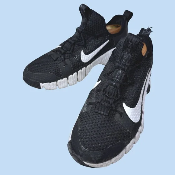 Nike Free Metcon 3 Men 9 Black White Training Shoes Gym Workout CJ0861-010