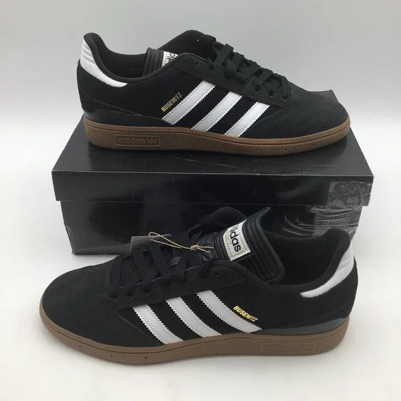 Adidas Busenitz Skateboarding Shoes Mens Size 10.5 Black White Gold G48060 NEW