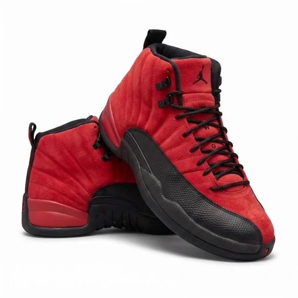 Jordan 12 Retro Reverse Flu Game Varsity Red Black Mens Size 9 CT8013-602