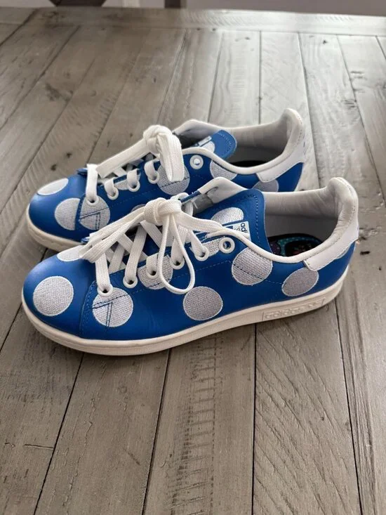 Pharrell Williams x adidas Stan Smith Bluebird Big Polka Dot Sneakers 4.5