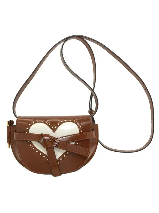 Loewe Gate Dual Mini Heart Motif Shoulder Bag Calf