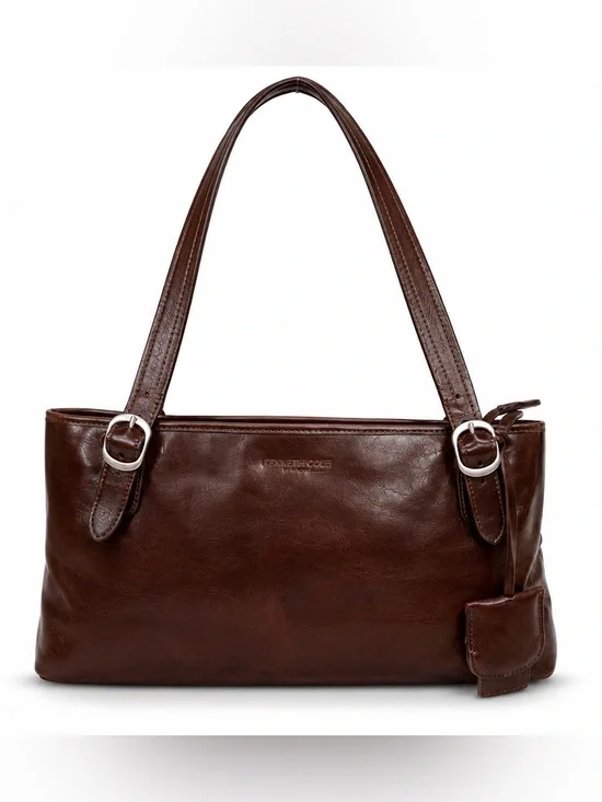 Kenneth Cole Brown Leather Shoulder Bag