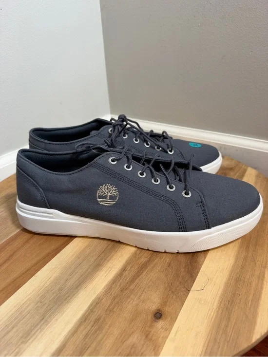 Timberland Mens Seneca Bay Canvas Sneaker Navy Blue Casual Lace Up Comfort 10W