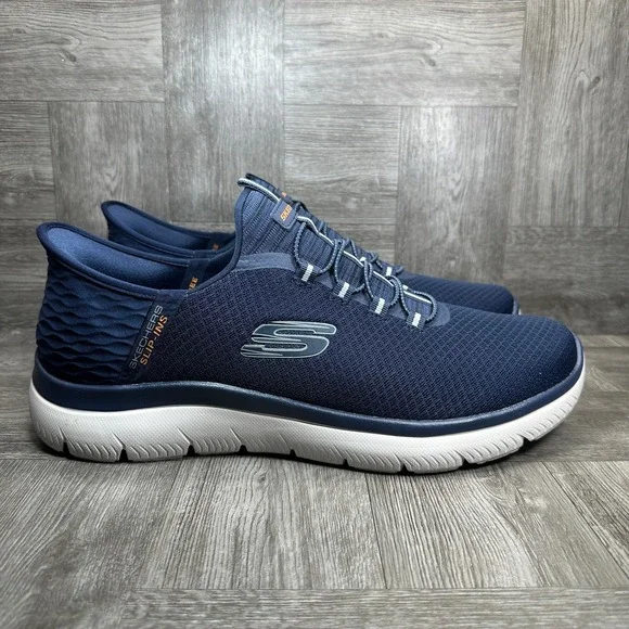 Skechers Summits Slip Ins Mens 10.5 Wide Navy Blue Athletic NEW