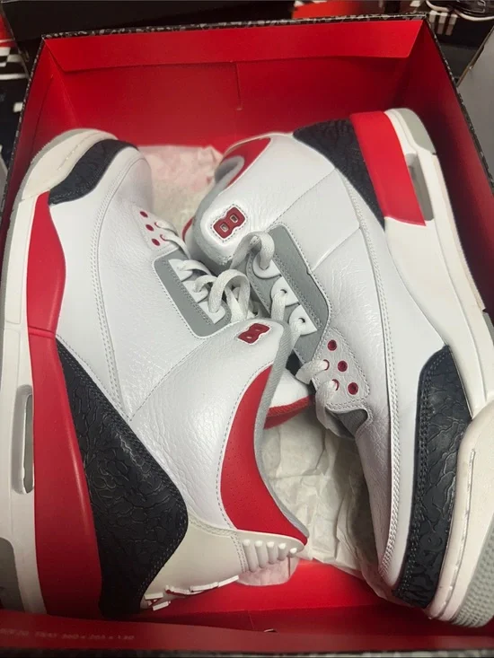 Air Jordan 3 Retro Red and White