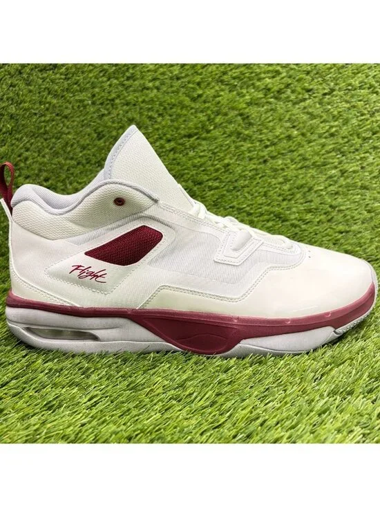 Nike Air Jordan Stay Loyal 3 Mens Size 13 White Maroon Basketball Shoes Sneakers