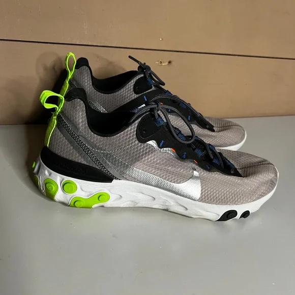 Nike React Element 55 Pumice Metallic Silver Volt CI3831-200 Mens 11