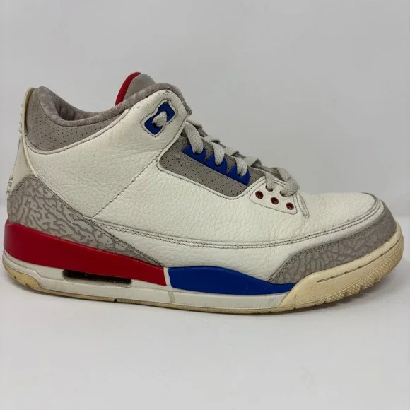 Air Jordan 3 Retro International Flight Size 10.5 Grey Running Shoes 136064-140