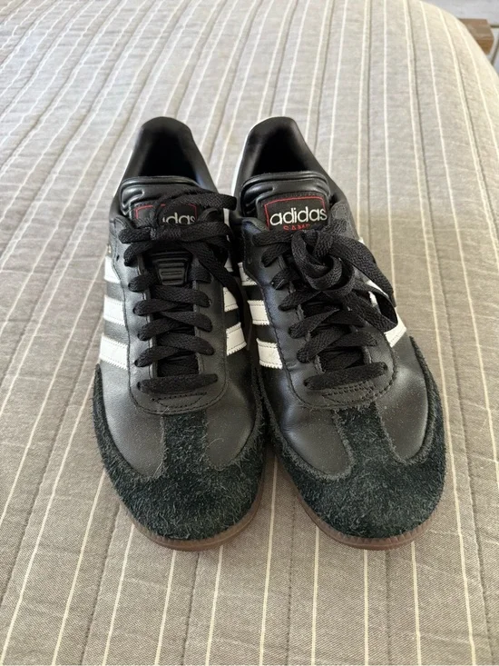 adidas Black with White Stripes Retro Trainers