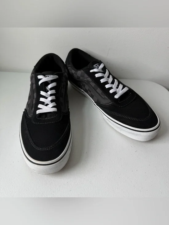 VANS Brooklyn Sneaker 721356 Checkerboard Black Asphalt  Mens 10.5  Skateboard