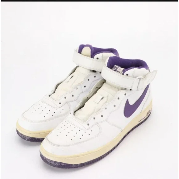 Nike Air Force 1 Mid 07 White Club Purple 315123-151 Mens Size 11.5 Vintage 2009