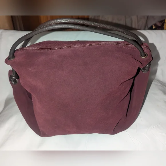Sundance Purple Marroon Suede Hobo Shoulder Bag