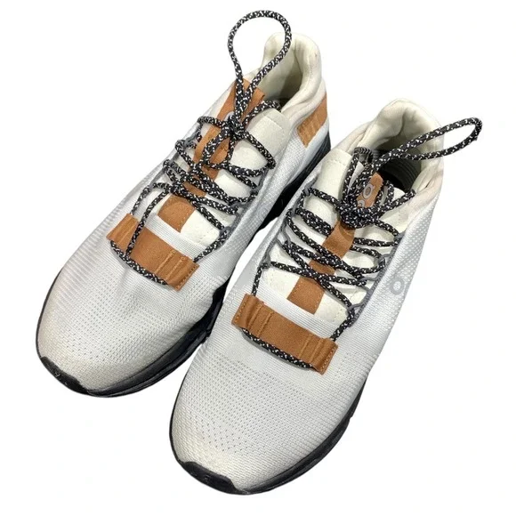 On Cloudnova White Tan Black Running Shoes 26.99102 Swiss Engineering Mens 7