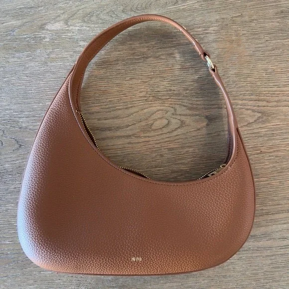 JW Pei Women's Brown Leather Shoulder Bag 'Harlee' Asymmetrical Gold Zipper NWOT