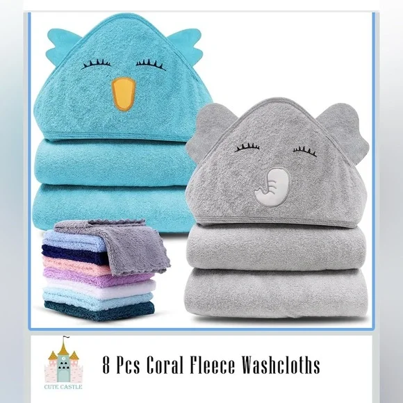 Baby’s Cute Castle Washcloth Set
