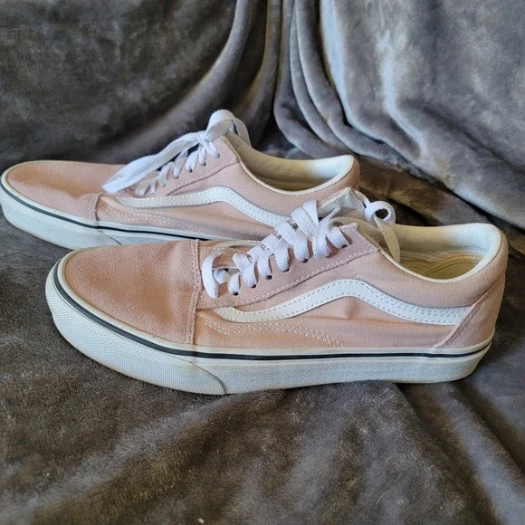 Vans Old Skool Sneakers Unisex Men 8 Women 9.5 Pink Excellent Classic Low Top