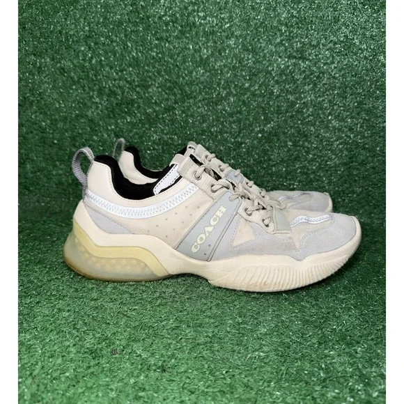 Coach Men's CitySole Runner Signature Sneakers Beige Tan Comfort Shoes‎ Size 8 D