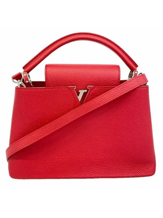 Louis Vuitton Handbag Taurillon Capucines PM Ruby 2-Way