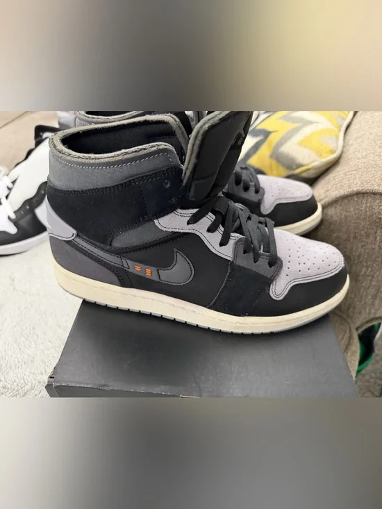 Jordan High-Top Sneakers in Black and Gray
