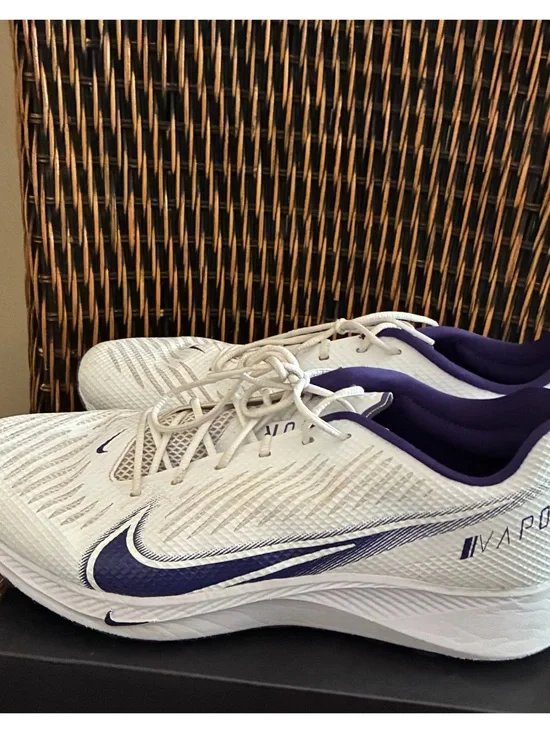 Nike White and Purple, Vapor Edge Pro Turf Performance. Sz 12.5