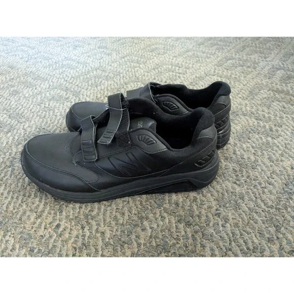 New Balance 928v3 Mens Walking Shoes Black Leather Hook Loop MW928BK3 Size 13 4E