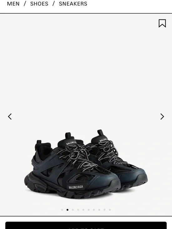 Balenciaga Men's Black Layered Track Sneakers