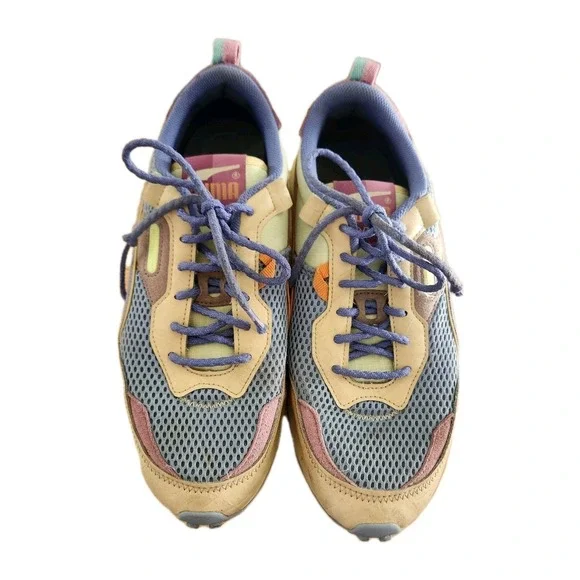 PUMA Rider‎ FV Future Vintage Sneakers Purple Blue Pink Men's 9 Retro Vibes