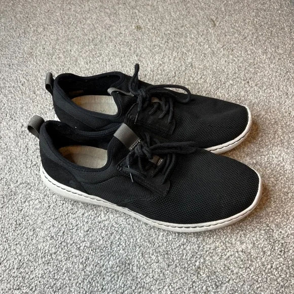 Clarks Step Urban Low sneakers mens 10.5 shoes Black Textile Oxfords comfort‎