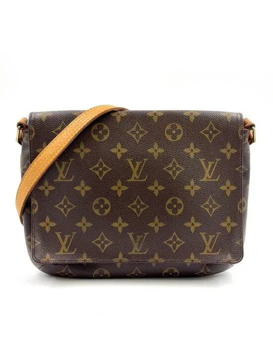 Louis Vuitton Musette Tango Long Strap Monogram Leather Brown Light Shoulder