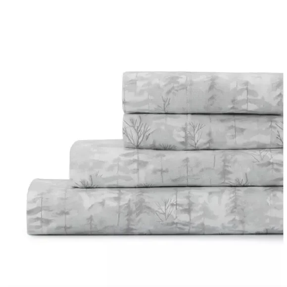 Gray Tree Pattern Bedding Set