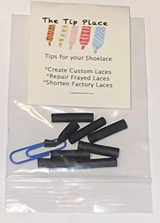 The tip of shoelace an aglet Replacement Black
