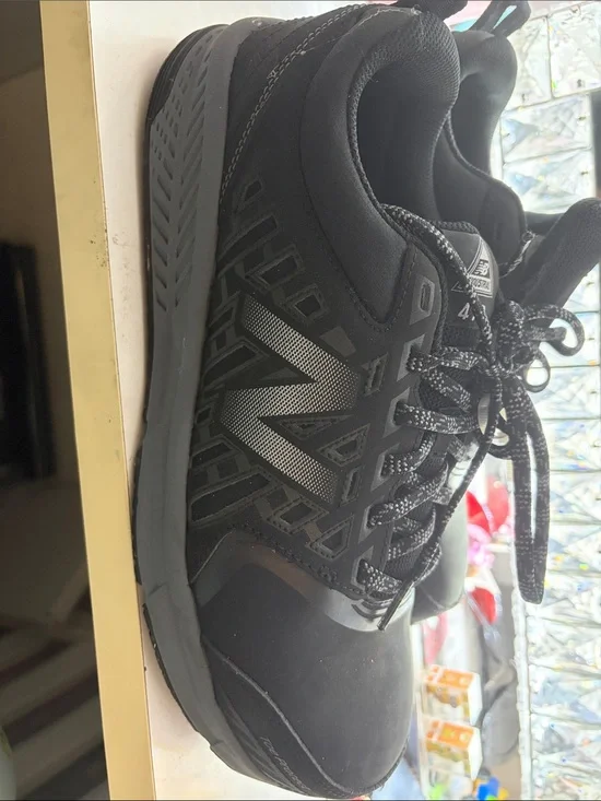 New Balance Men's Black and Gray Work Steel Toe Shoes.