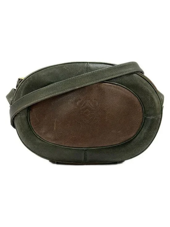 Loewe Shoulder Bag Anagram Pattern Brown Khaki Leather