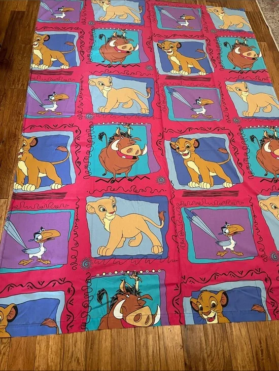 Disney The Lion King Character Panel Bedding - Pink, Turquoise, Purple