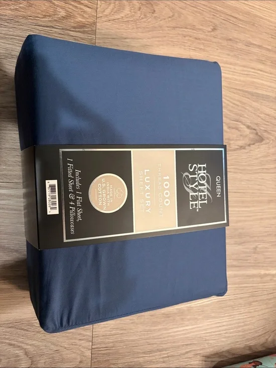 Hotel Style 1000 Thread Count Luxury Queen Sheet Set - Navy