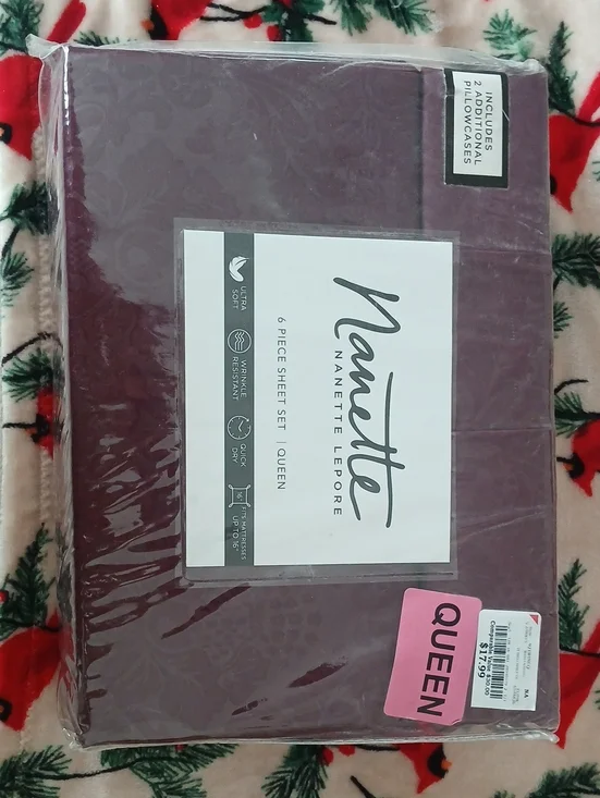 Nanette Lepore Queen Sheet Set in Plum