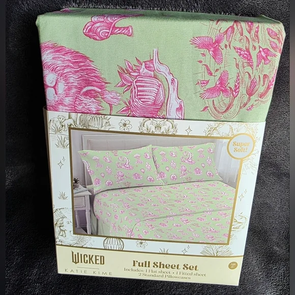 New Universal Wicked: For Good x Katie Kime Full Sheet Set Emerald world of Oz
