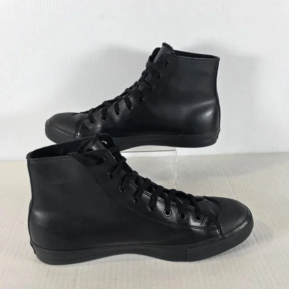 Shoes For Crews Pembroke High Top Slip Resistant Size 12 Black Leather Sneakers