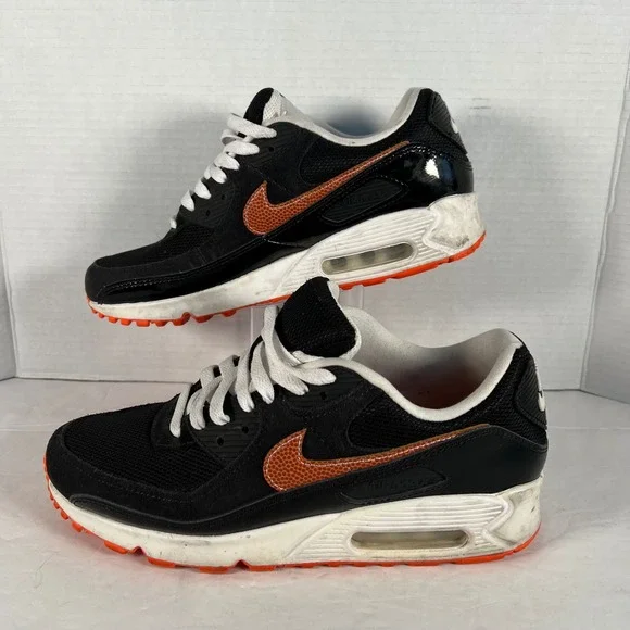 Nike Air Max 90 Basketball Swoosh Black Safety Orange Mens 9 DJ5981-001