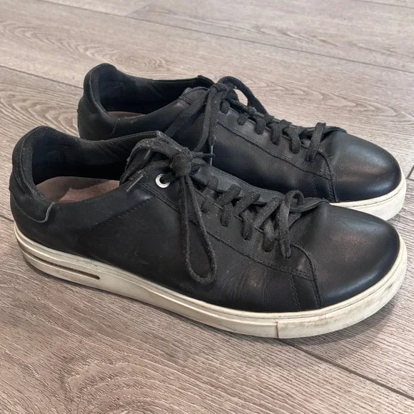 Birkenstock Bend Low Sneakers Mens 44 Black‎ Leather Lace Up Casual Shoes